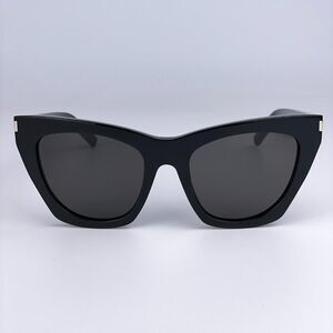 NEW Saint Laurent  SL214 KATE 001Black Gray Cat Eye Women Sunglasses
